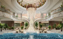  Luxurious reception hall design project for Trump Towers, India by Studia 54