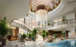  Luxurious reception hall design project for Trump Towers, India by Studia 54