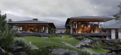 Design of a mansion, architectural project of a mansion